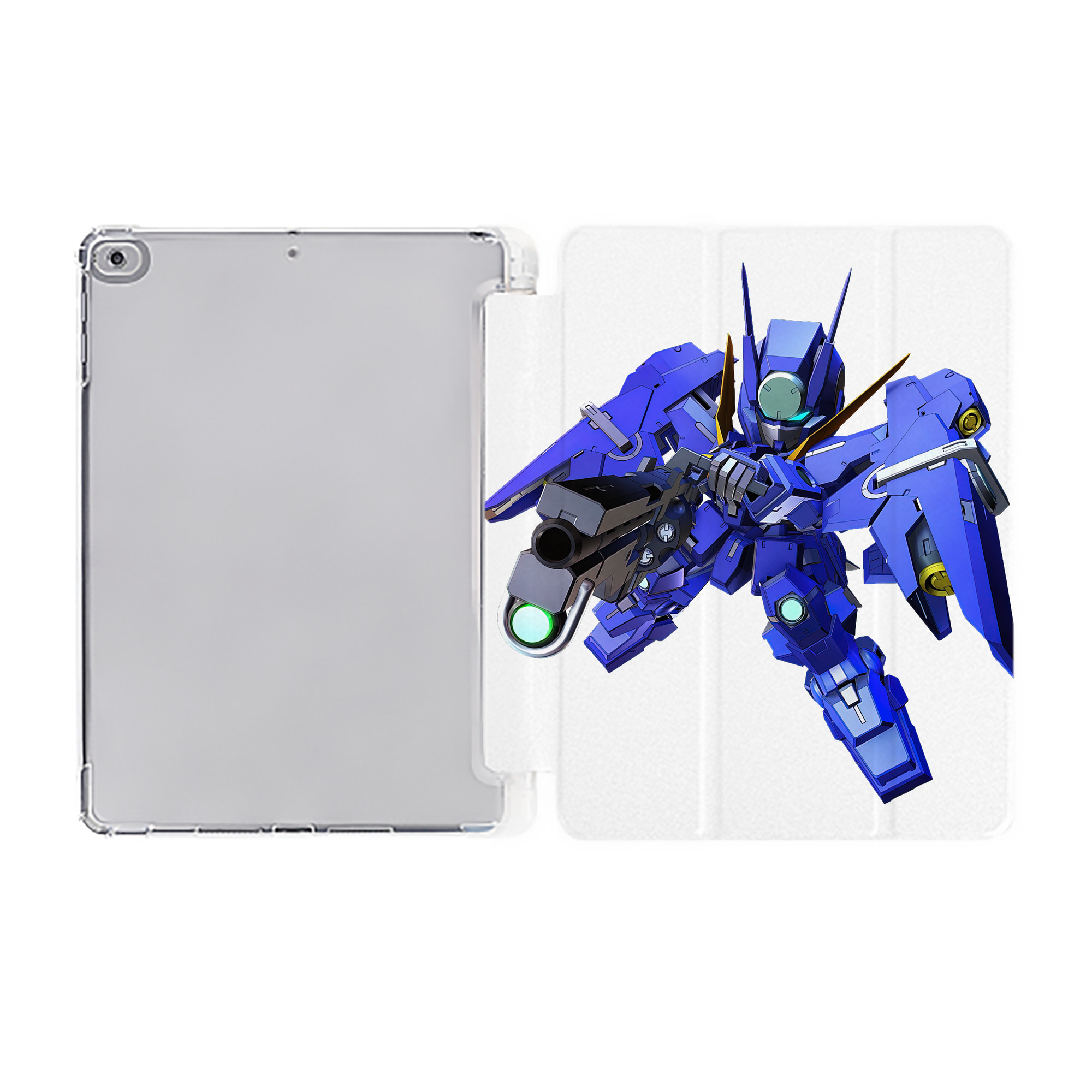 （画像用） 機動戦士ガンダム Mobile Suit Gundam IPad ケース ペン収納付き 三つ折りスタンド PUレザー×シリコン 対応機種9.5/10.5/10.9インチ